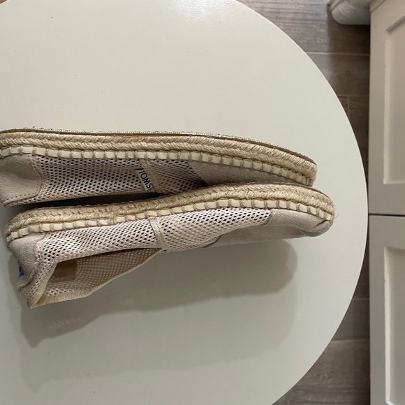 ☀️SALE☀️ NEW TOMS Suede Leather/ Cotton Mesh Slip-On - Picture 5 of 7